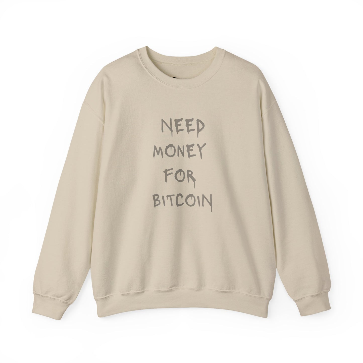 NEED BITCOIN Heavy Crewneck Sweatshirt