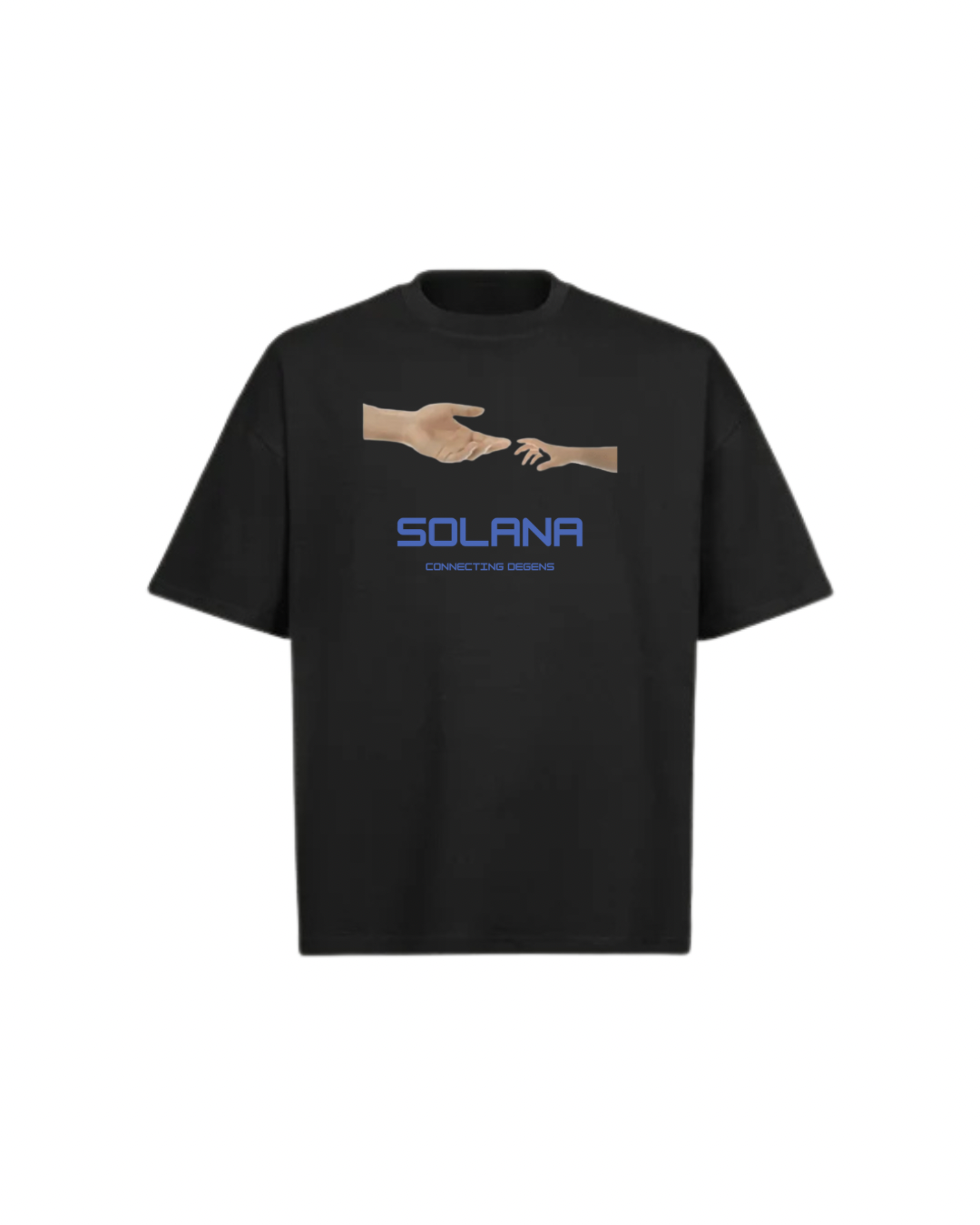SOLANA CONNECTING DEGENS Oversized Boxy Tee