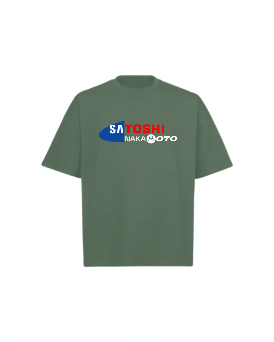SATOSHI NAKAMOTO Logo Oversized Boxy Tee