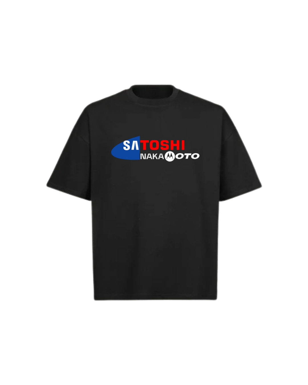 SATOSHI NAKAMOTO Logo Oversized Boxy Tee