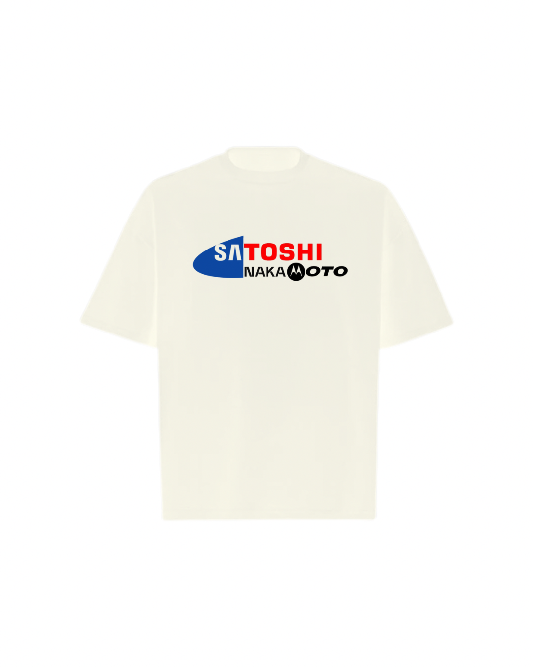 SATOSHI NAKAMOTO Logo Oversized Boxy Tee