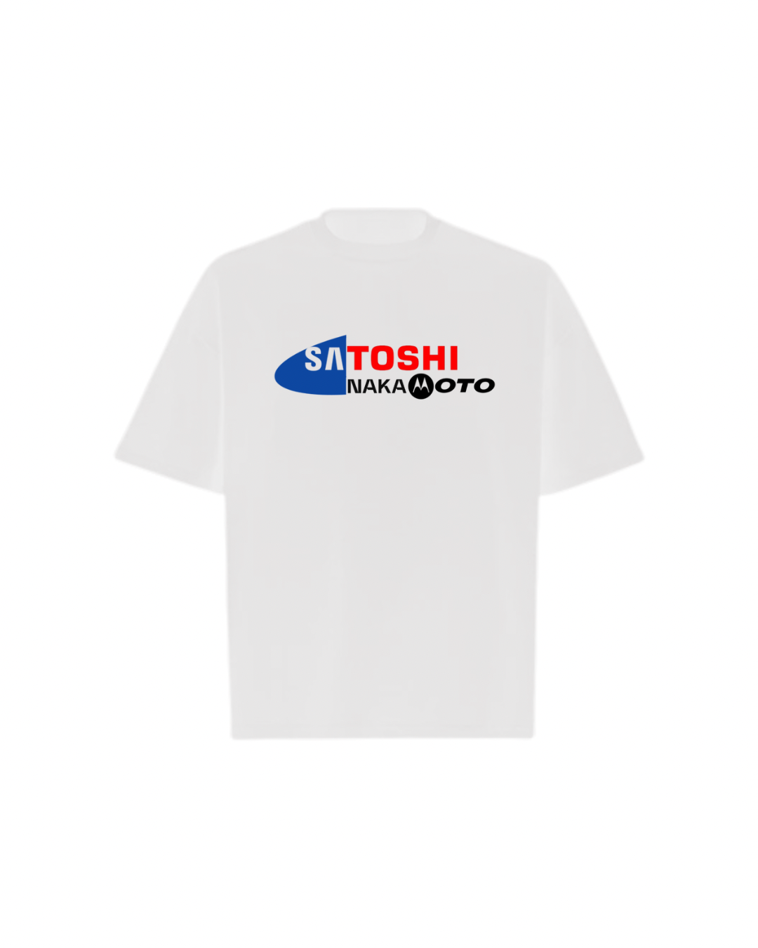 SATOSHI NAKAMOTO Logo Oversized Boxy Tee