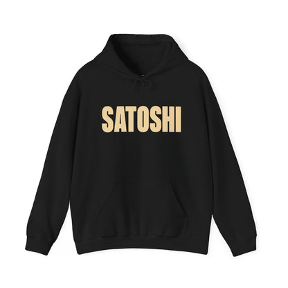 SATOSHI Spellout Logo heavyweight hoodie