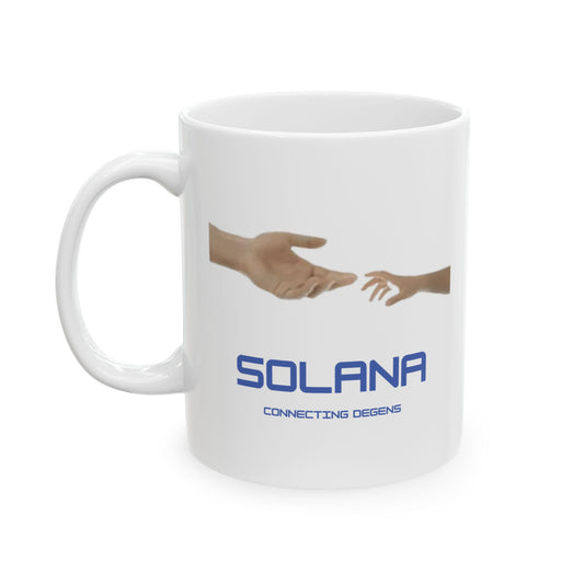 SOLANA CONNECTING DEGENS MUG