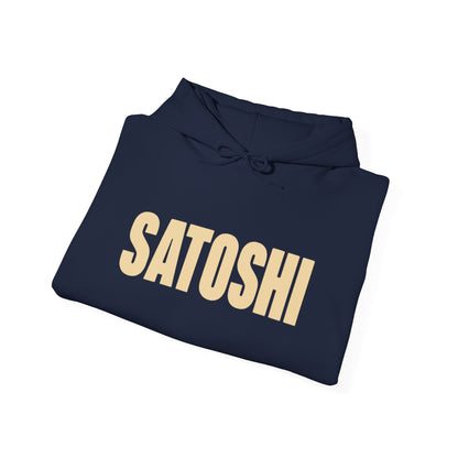 SATOSHI Spellout Logo heavyweight hoodie