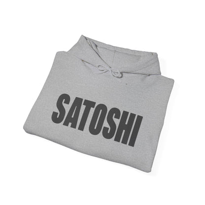 SATOSHI Spellout Logo heavyweight hoodie