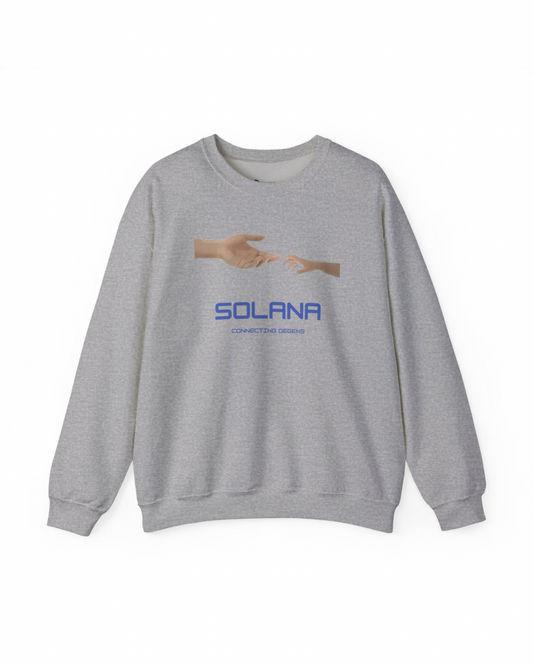 SOLANA CONNECTING DEGENS Heavy Crewneck Sweatshirt
