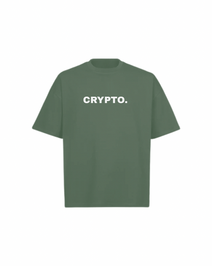 CRYPTO SPELLOUT Oversized Boxy Tee