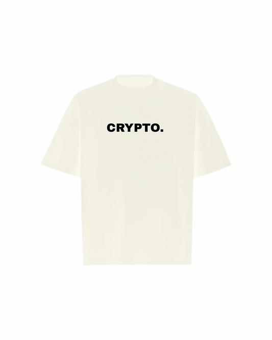 CRYPTO SPELLOUT Oversized Boxy Tee
