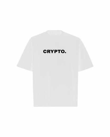 CRYPTO SPELLOUT Oversized Boxy Tee