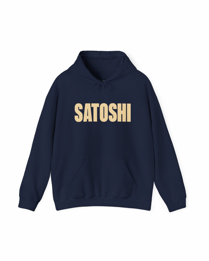 SATOSHI Spellout Logo heavyweight hoodie