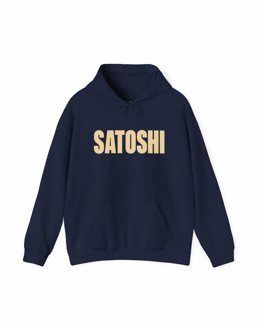 SATOSHI Spellout Logo heavyweight hoodie