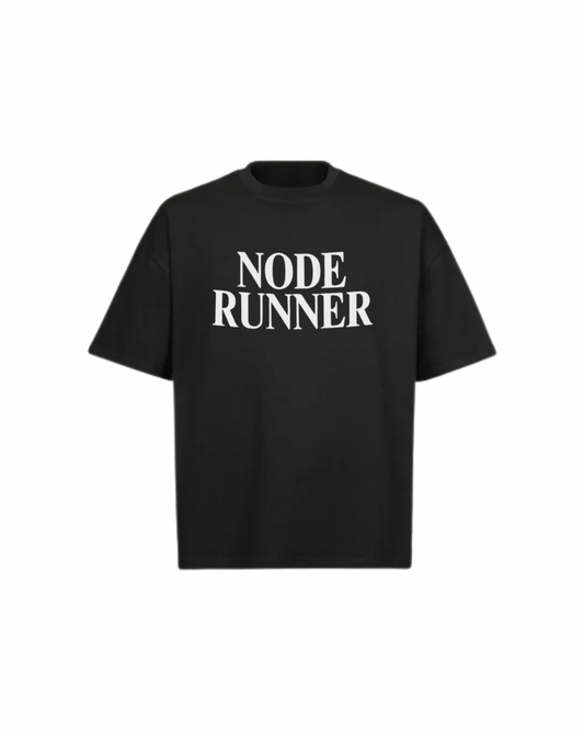 NODE RUNNER Oversized Boxy Tee