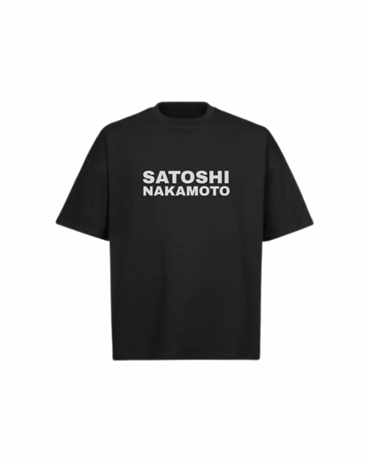 SATOSHI SPELLOUT Logo Oversized Boxy Tee