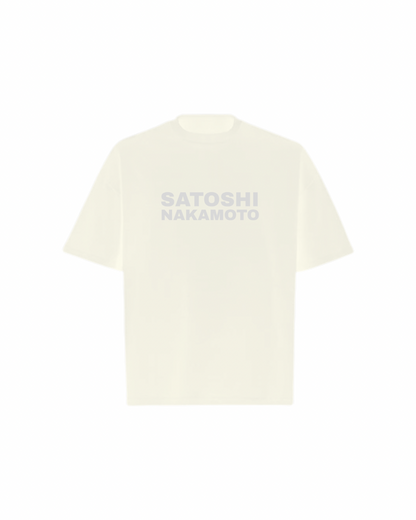 SATOSHI SPELLOUT Logo Oversized Boxy Tee