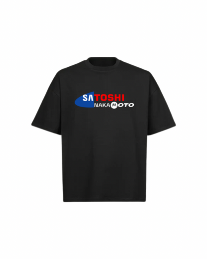 SATOSHI NAKAMOTO Logo Oversized Boxy Tee