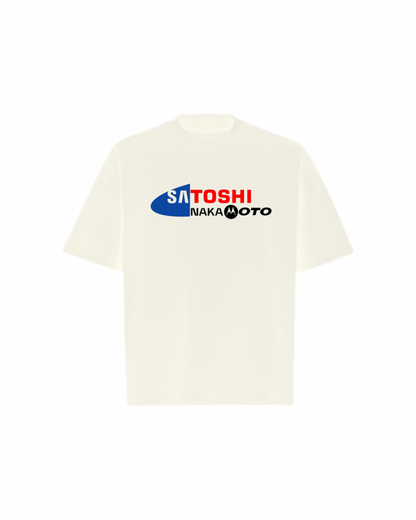 SATOSHI NAKAMOTO Logo Oversized Boxy Tee
