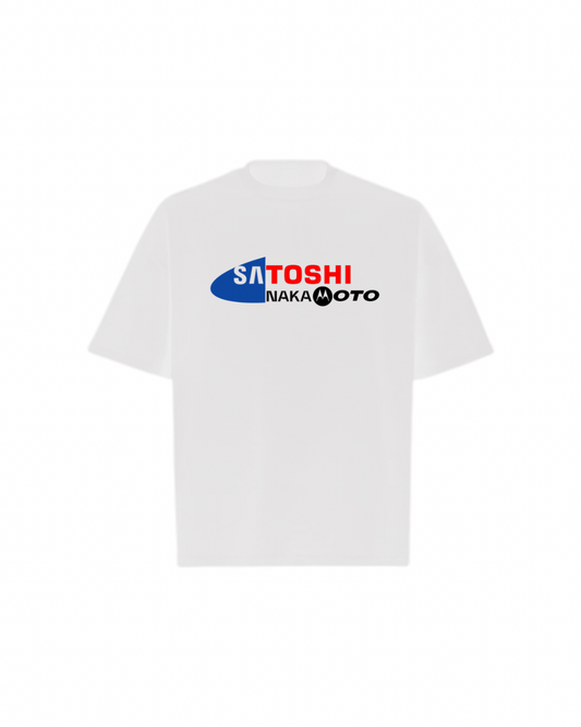 SATOSHI NAKAMOTO Logo Oversized Boxy Tee