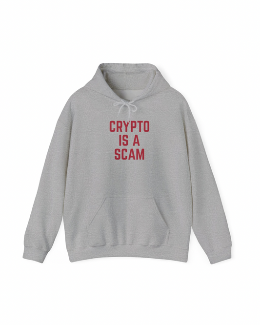 CRYPTO IS A SCAM heavyweight hoodie