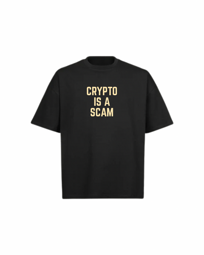 CRYPTO IS A SCAM Oversized Boxy Tee