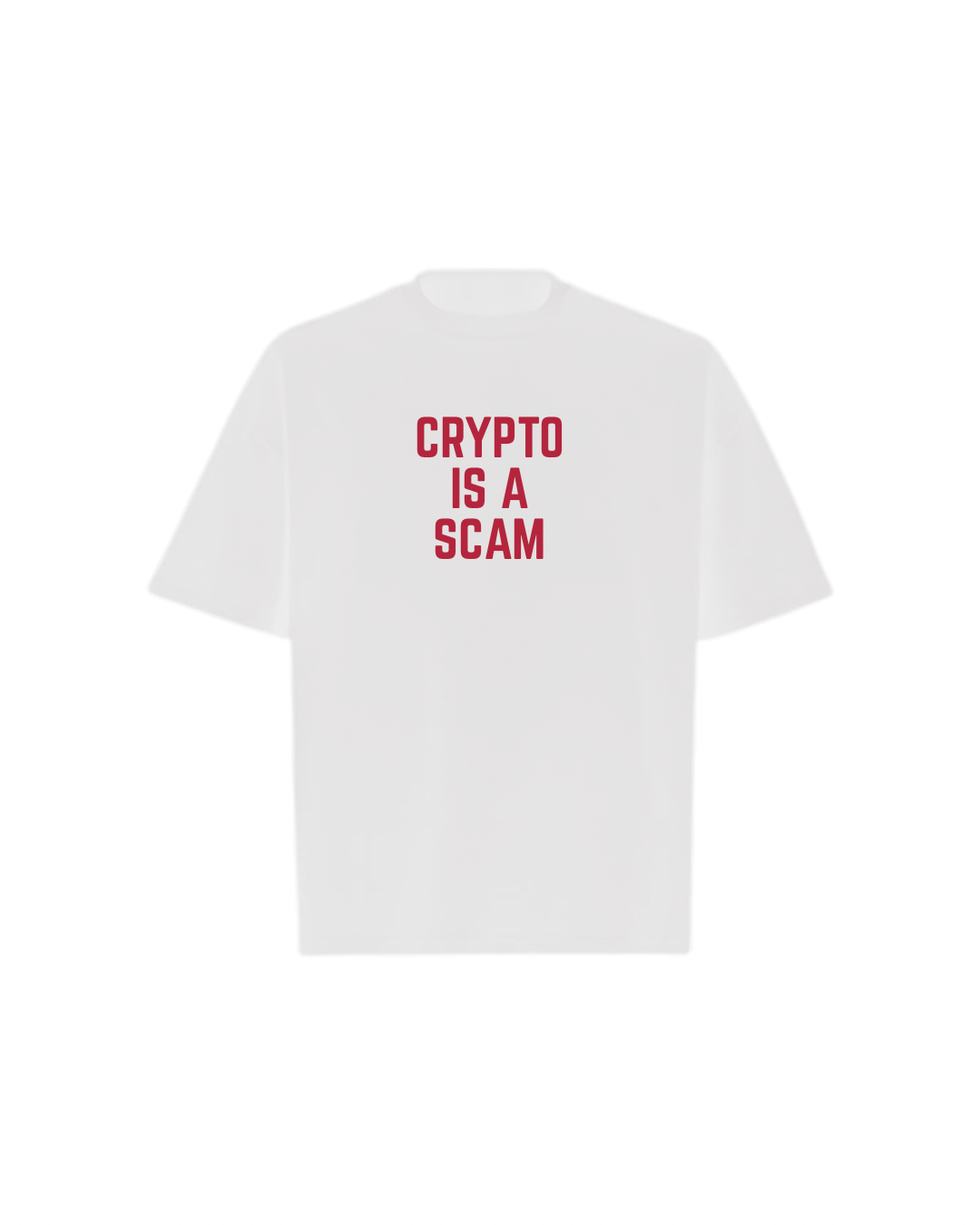 CRYPTO IS A SCAM Oversized Boxy Tee