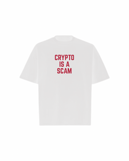 CRYPTO IS A SCAM Oversized Boxy Tee
