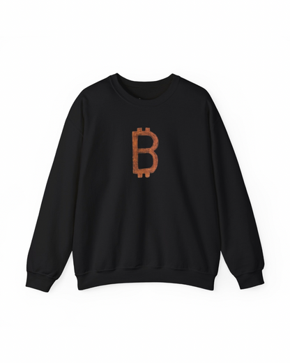 BITCOIN BTC B LOGO Heavy Crewneck Sweatshirt