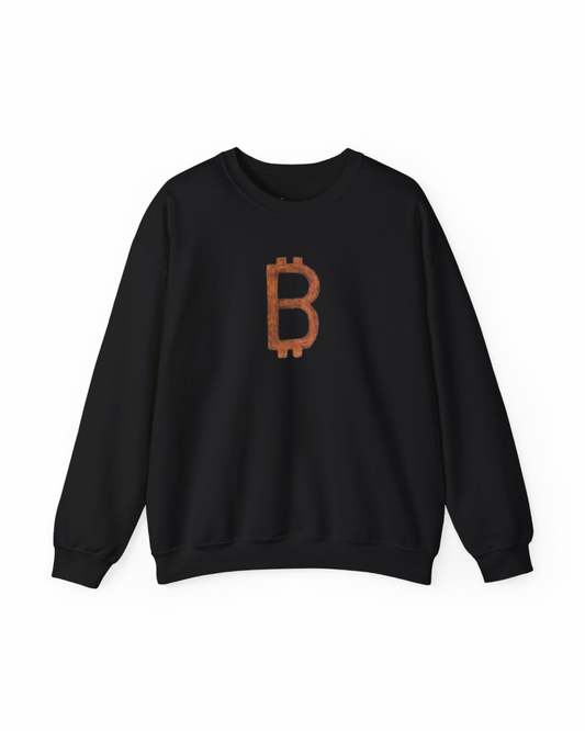 BITCOIN BTC B LOGO Heavy Crewneck Sweatshirt